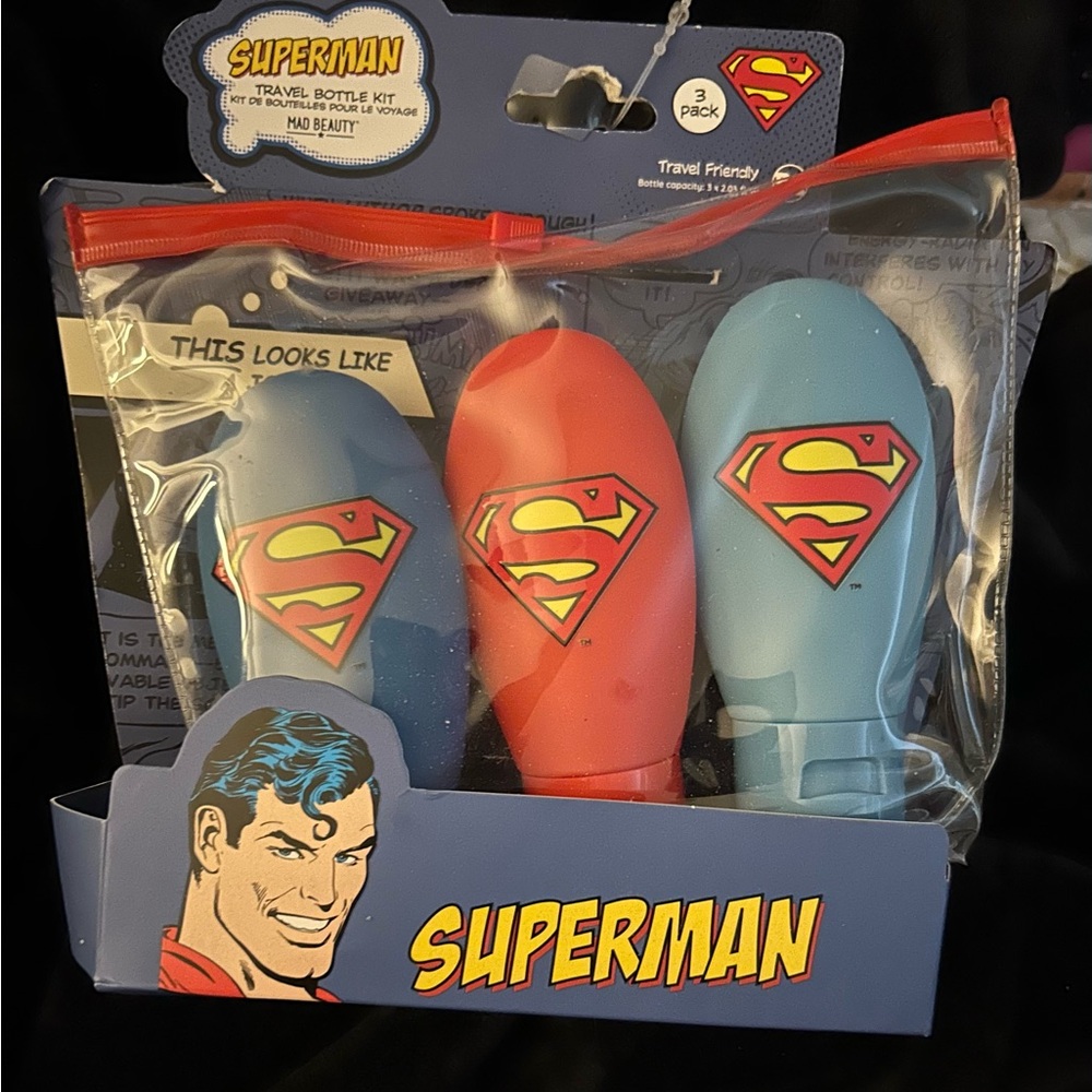 Superman & Batman Travel Bottle Kit